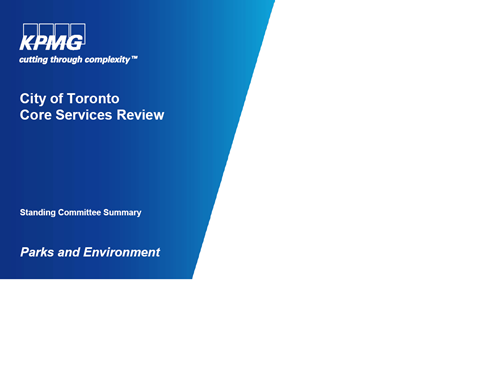 City of Toronto Core Services Review